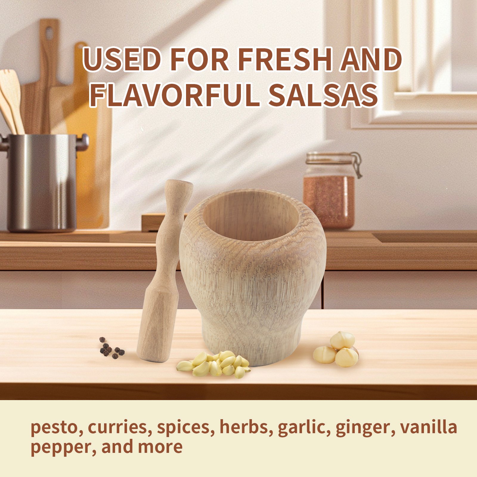 Wooden Mortar Set - Image 6